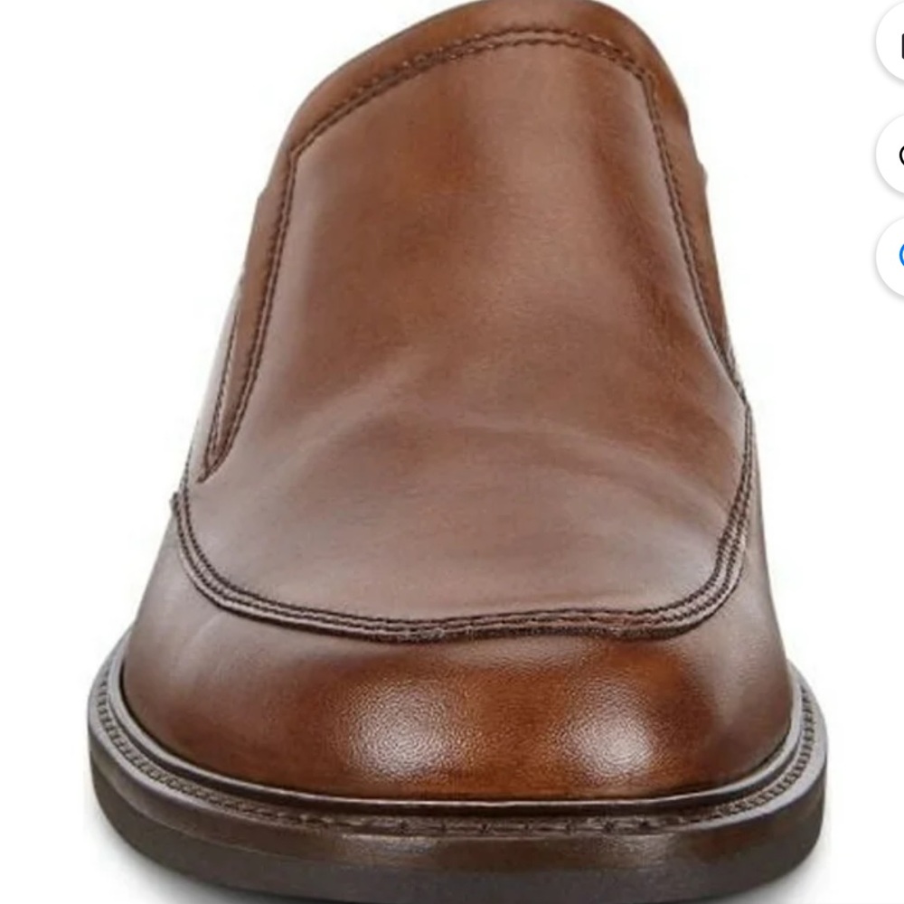 Ecco Holton Apron Toe Men's brown Leather Slip-On comfort Loafers shoes Sz 11